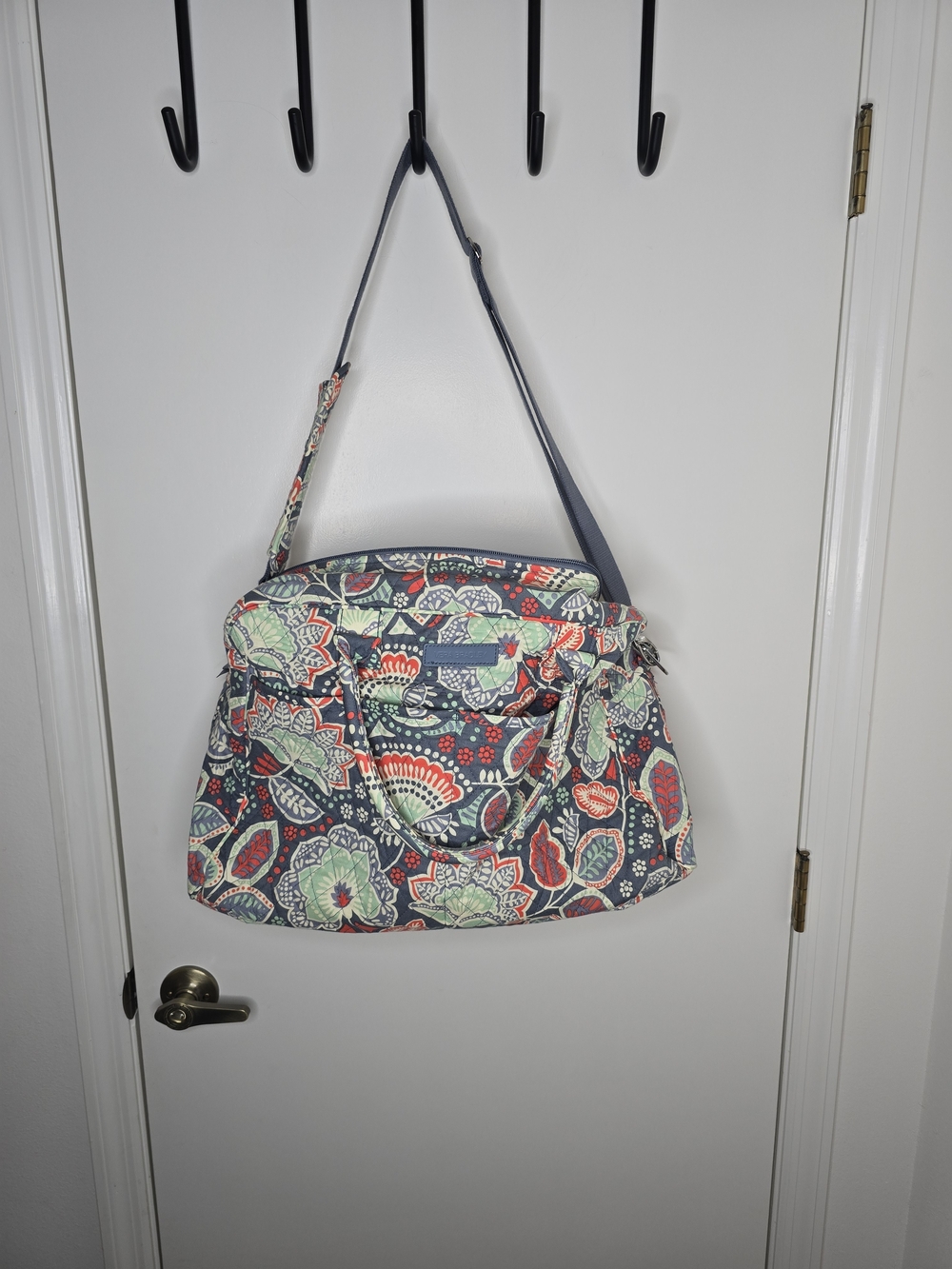 Vera Bradley Retired Nomadic  Floral Quilted Travel Shoulder Bag